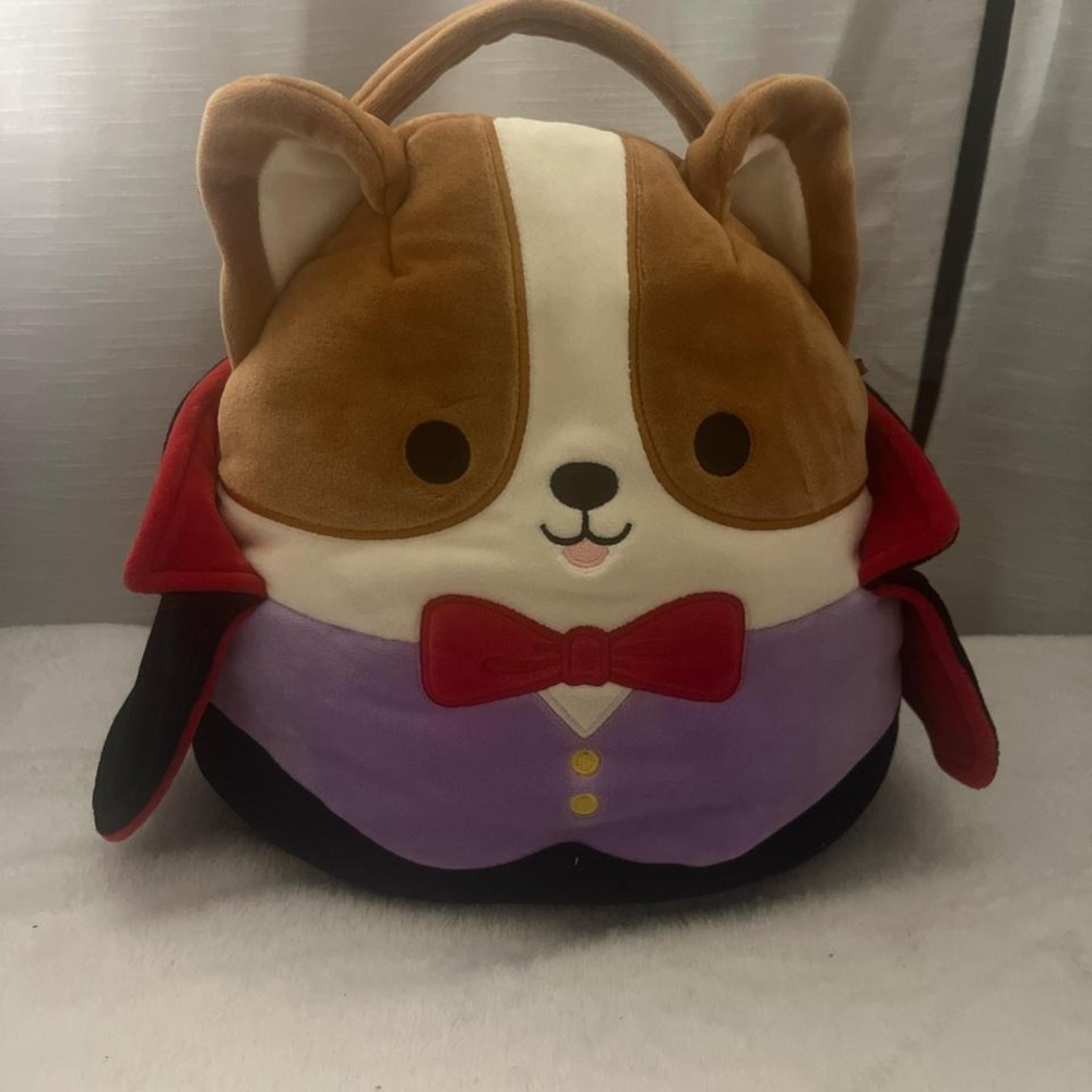 Squishmallow Reginald Vampire Corgi Plush Treat Pail